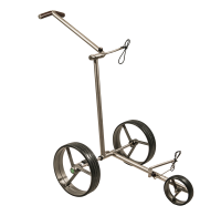Fasan®, Ausstellungstück, Edelstahl Golf Trolley schnell-zerlegbar/-klappbar, in Titan-Optik, nur mit ganz winzigen Zerkratzen